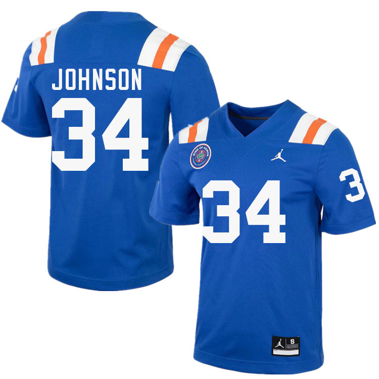 Myles Johnson Florida Jersey,Florida Gators #34 Myles Johnson Uniforms,Jersey Youth-Throwback Royal